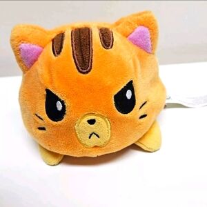 TeeTurtle - The Original Reversible Cat Plushie - Orange Tabby - Cute Sensory F